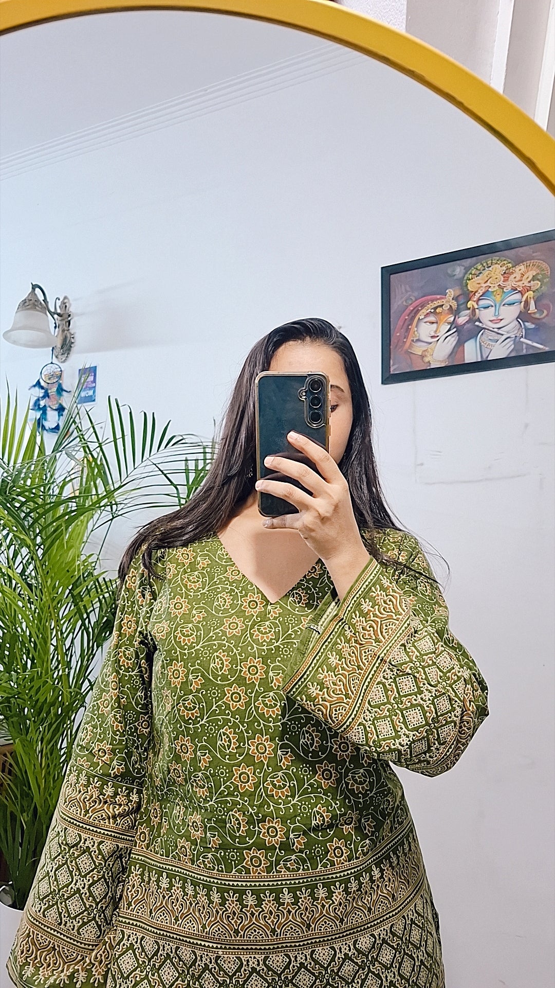 Olive Green Printed Co-ord Set