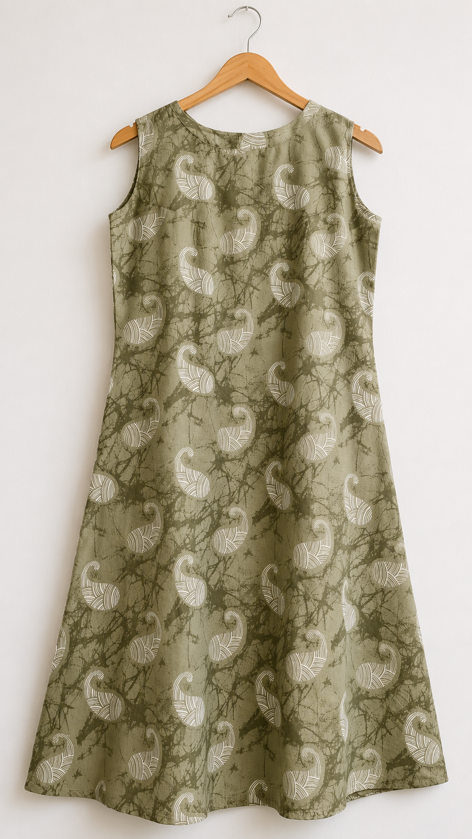 Olive Green Printed Kurta Pant Set