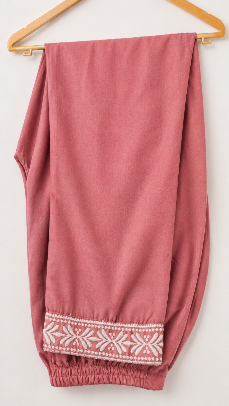 Dusty rose chikenkari embroidery suit set