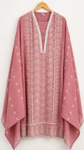 Dusty rose chikenkari embroidery suit set